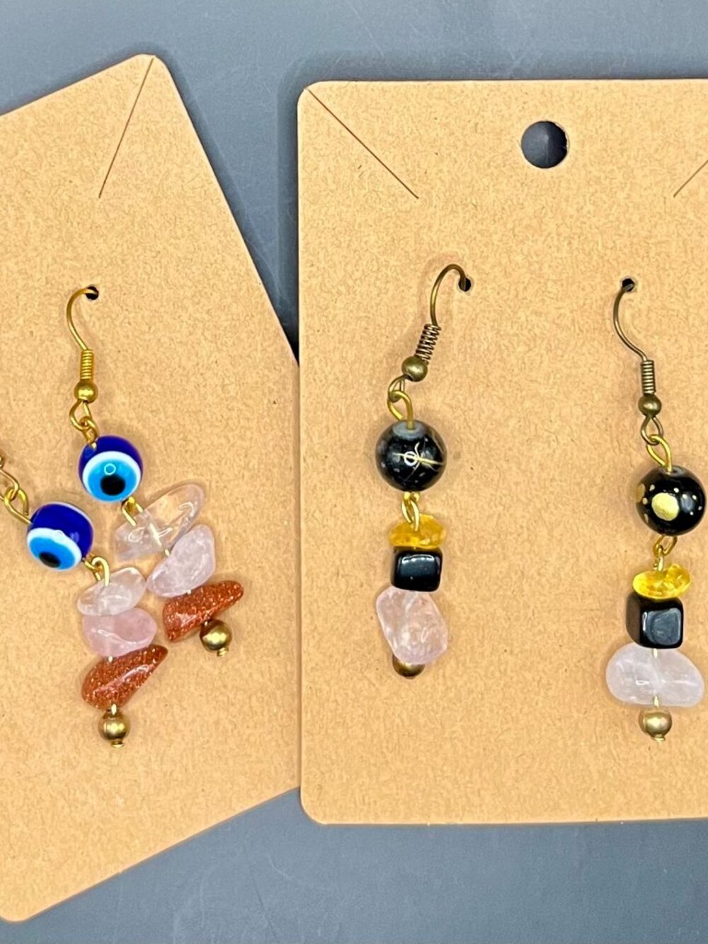 Crystal Earring Set #5 - Venusian Shield - Leo Taurus Cancer